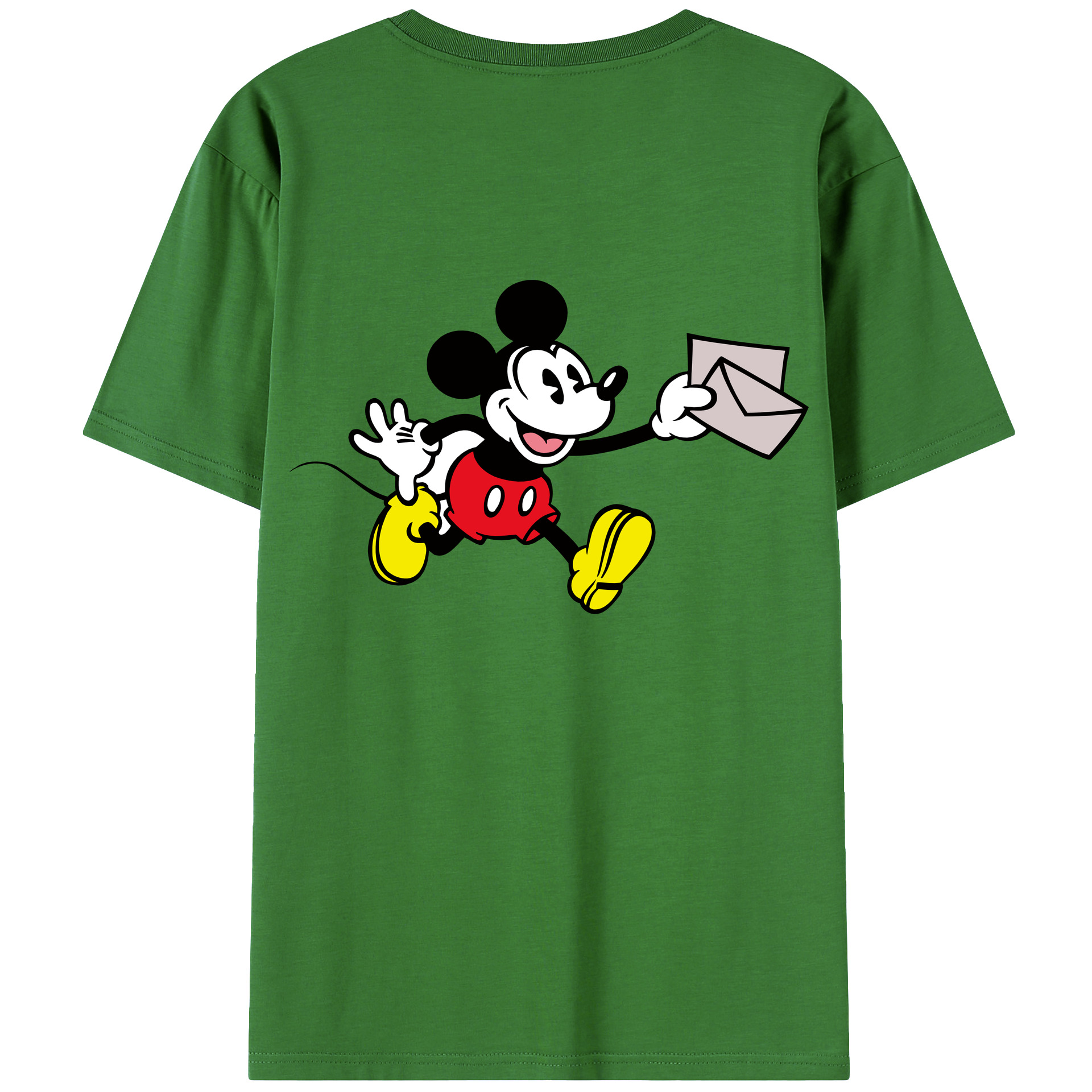 （画像用） ミッキーマウス Mickey Mouse レディース半袖Tシャツ(バックプリント)
